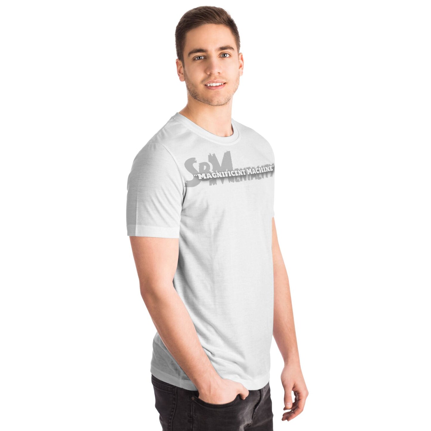 "Magnificent Machine" White & Grey T-shirt