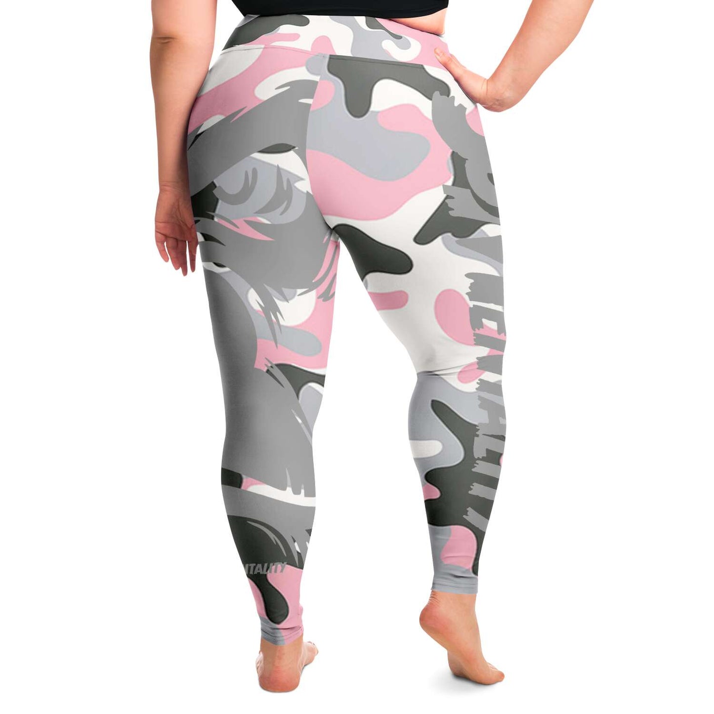 SB Mentality Premium Plus Size Leggings (Pink Camouflage)