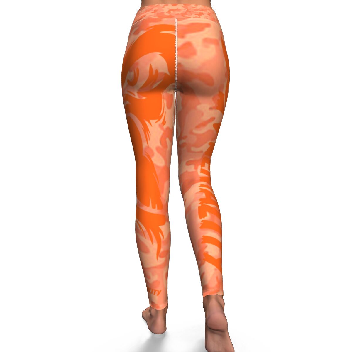 SB Mentality Women Premium Yoga Leggings (Peach Camouflage)