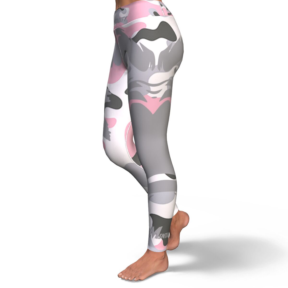 SB Mentality Women Premium Yoga Leggings (Pink Camouflage)