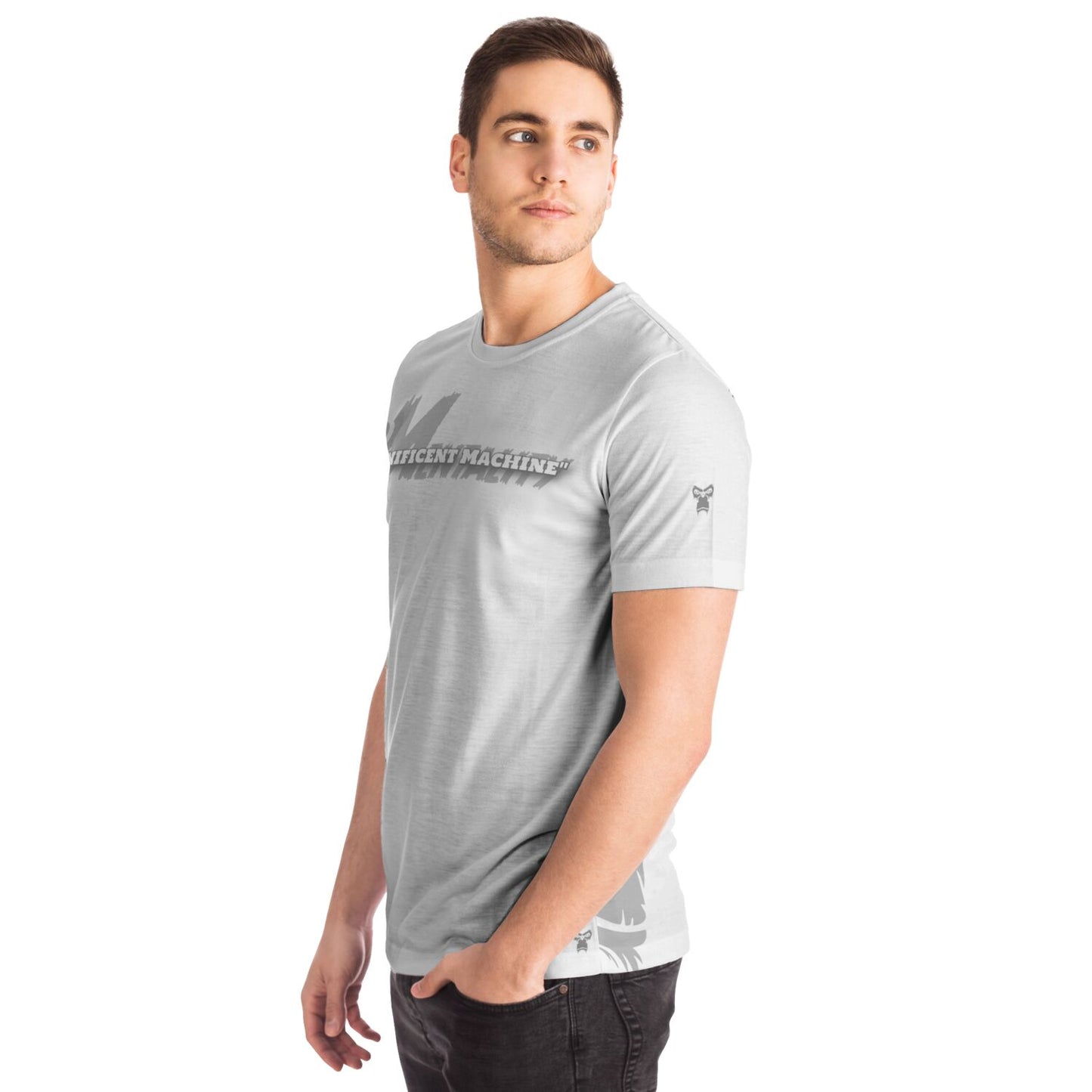 "Magnificent Machine" White & Grey T-shirt