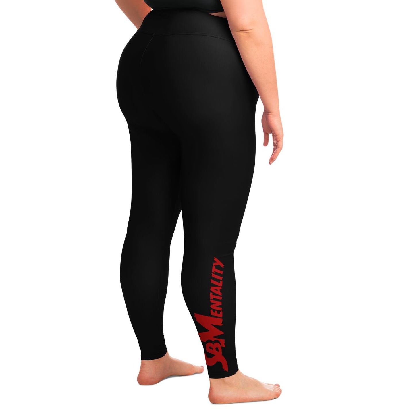 Plus Size Legging - Black & Red