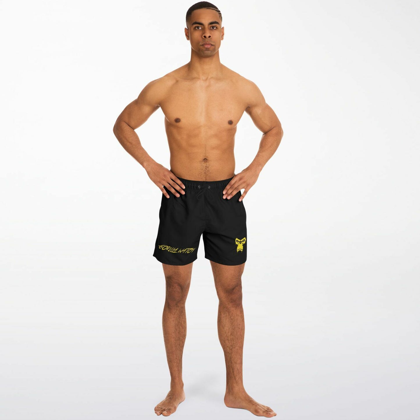 SB Mentality Swim Trunks Men - Black & Yellow