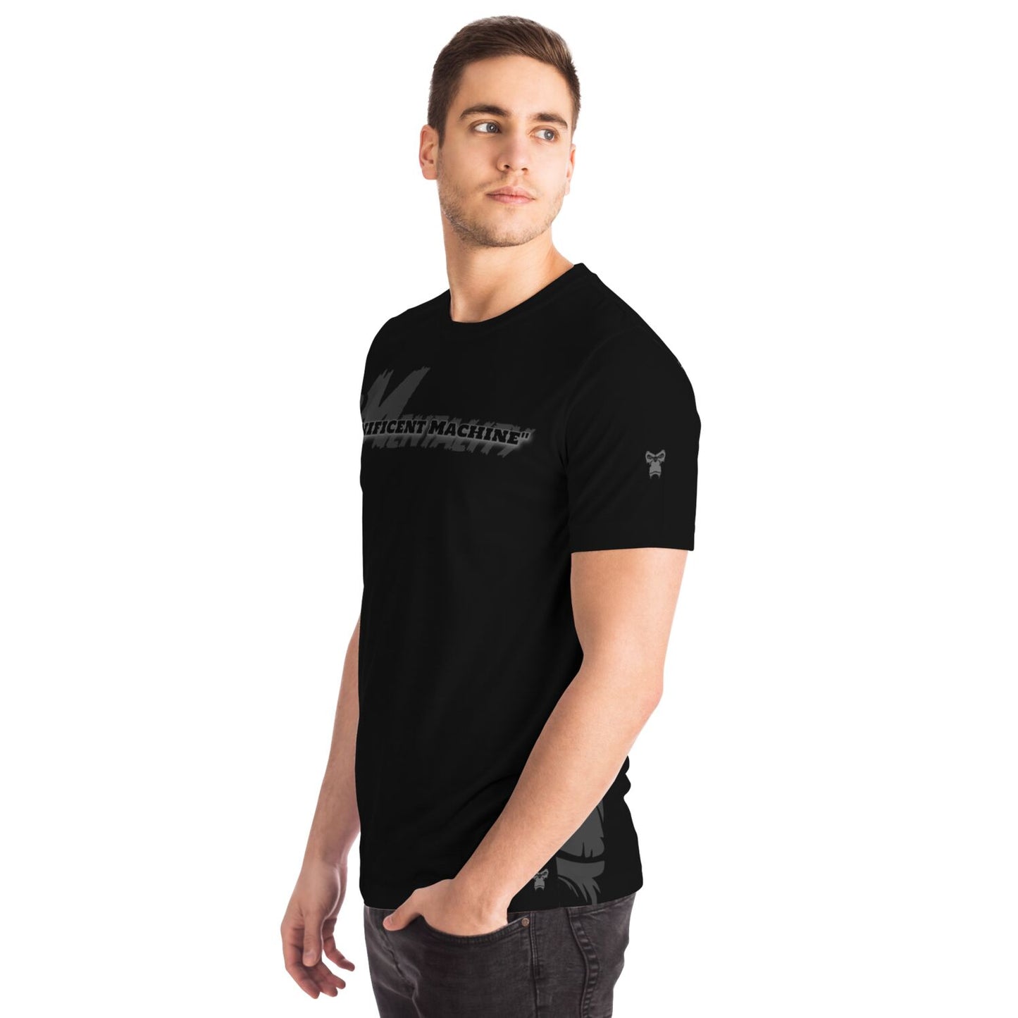 " Magnificent Machine" Dark Charcoal & Grey T-Shirt