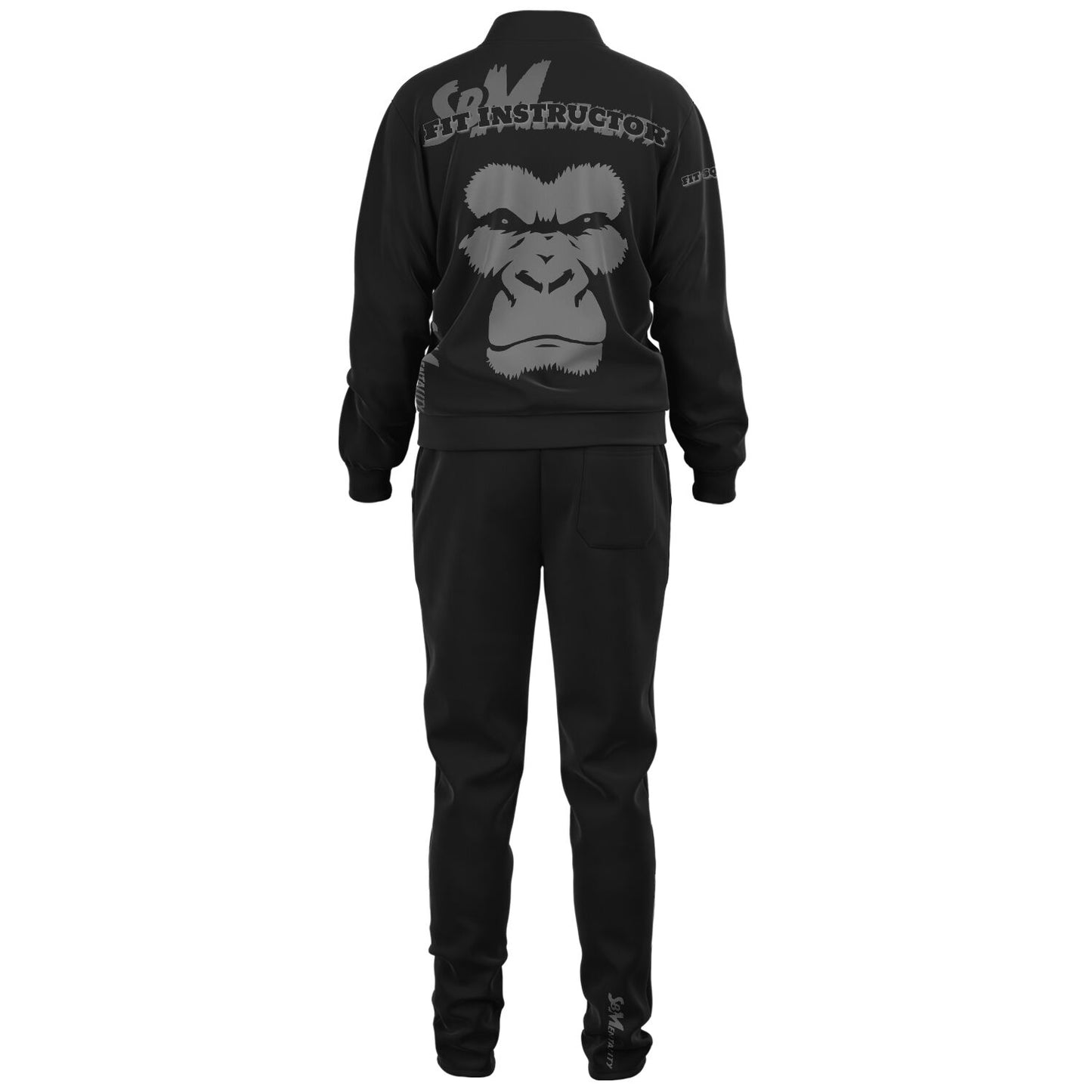 "Fit Instructor" Tracksuit - Dark Charcoal & Grey