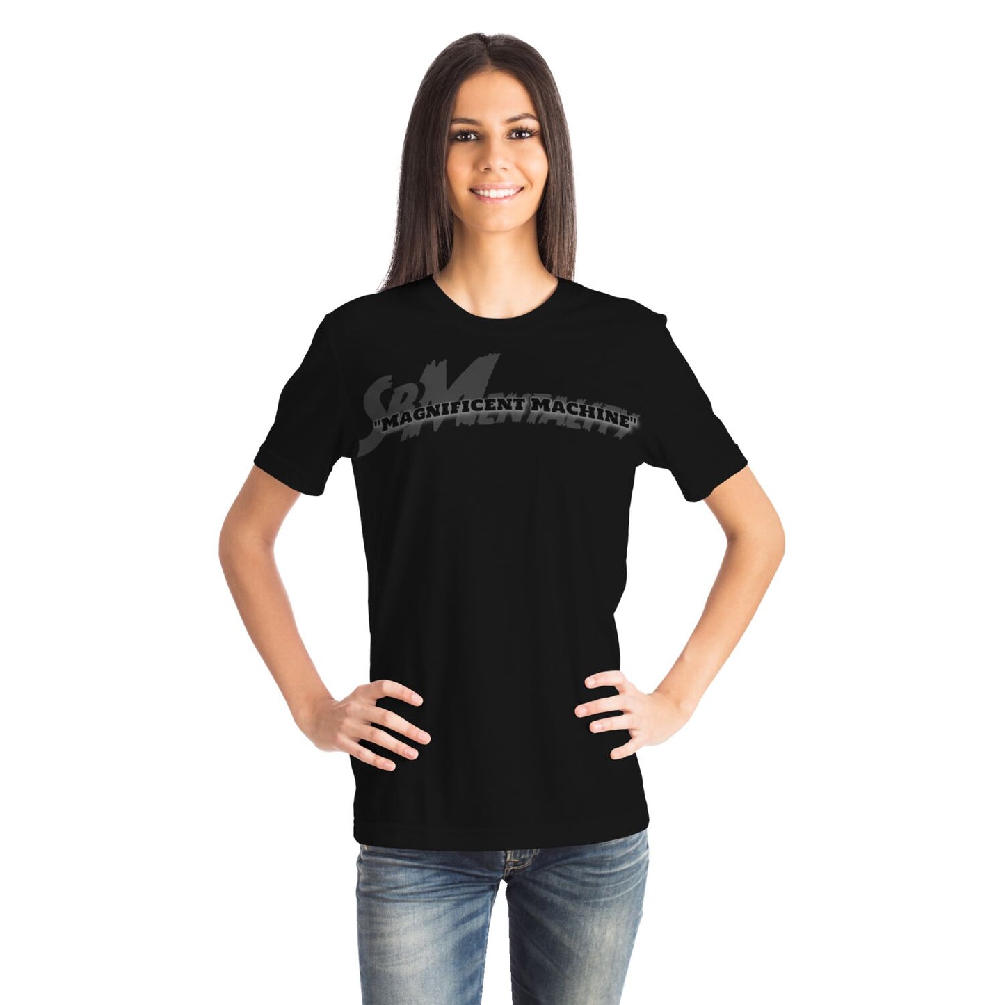" Magnificent Machine" Dark Charcoal & Grey T-Shirt