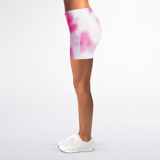 Pink Tie Dye Legging Shorts