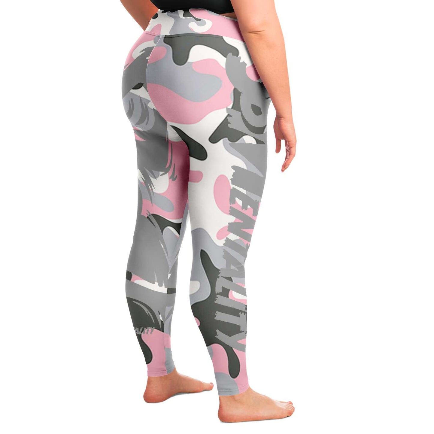 SB Mentality Premium Plus Size Leggings (Pink Camouflage)